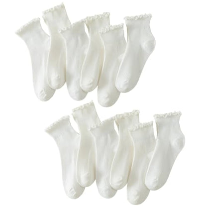 12 Pairs of Ruffle Socks Women (24 count)