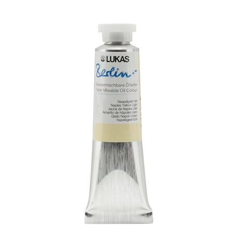 Berlin Pro Artists Water Mixable Oil Paint 37 ml Tube Naples Yellow Light