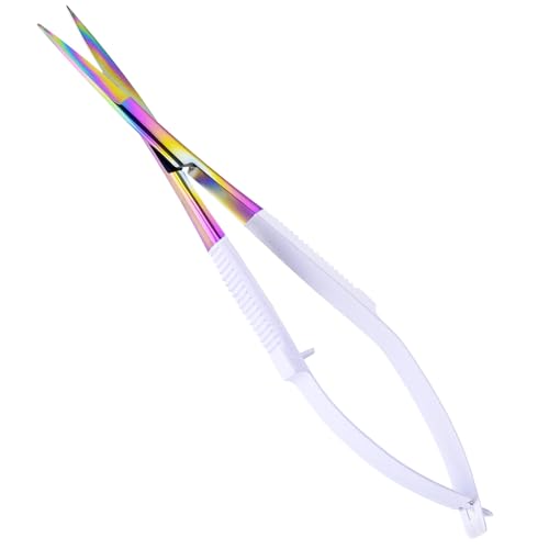 Cross Edge Spring Scissors 5 Inch straight Stainless