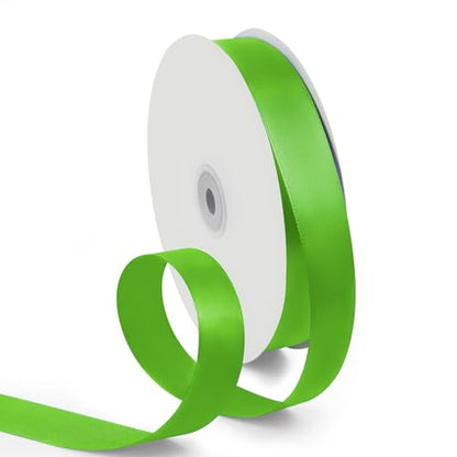 1 Inch 100 Yards Satin Ribbon Apple Green