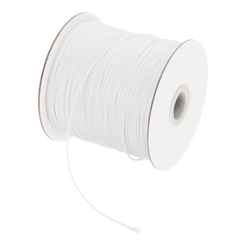 Waxed Polyester Cord 0.5mm 175 Yard White for Bracelet Making