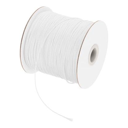 Waxed Polyester Cord 0.5mm 175 Yard White for Bracelet Making