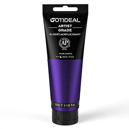 Metallic Acrylic Paint Pearl Purple Tubes (4.1 Fl Oz)