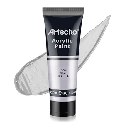 Silver Acrylic Paint (4.05 Fl Oz)