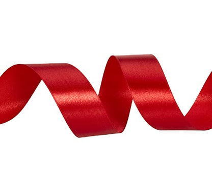 1 Inch Red Solid Satin Ribbon for Gift Wrapping (150 Foot)