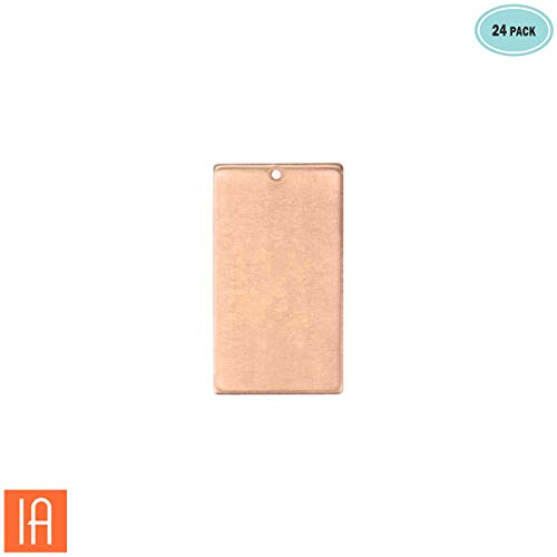 Premium Metal Stamping Rectangle Blanks for Metal Stamping and Jewelry Making (24 Count)