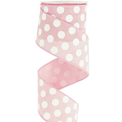 Pink Polka Dot Ribbon (30 Foot)