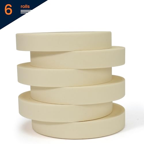 General Purpose Masking Tape Beige White 0.75" x 60Yards x 6Rolls (6 Count)