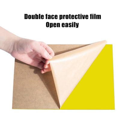 8×12In Yellow Acrylic Sheet for Laser Cutting 3mm Thick Hard Laser Acrylic Sheet Black Pastic Sheet for Home Decor Sign