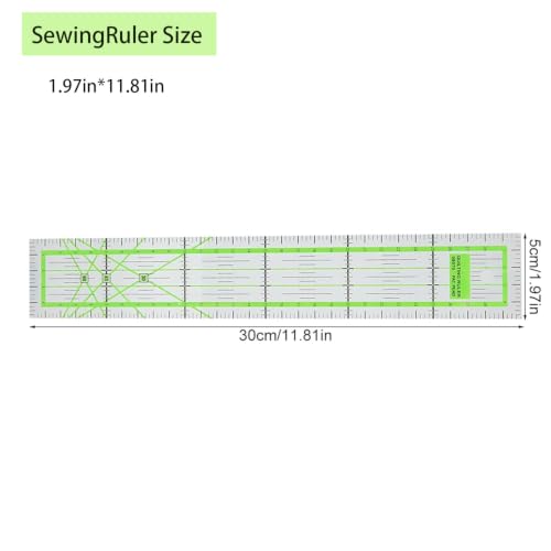 1.97 * 11.81in Acrylic Sewing Ruler