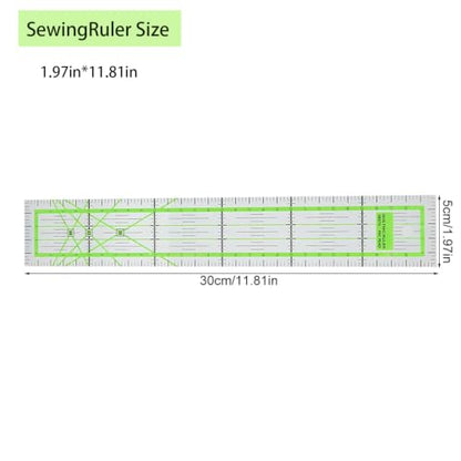 1.97 * 11.81in Acrylic Sewing Ruler
