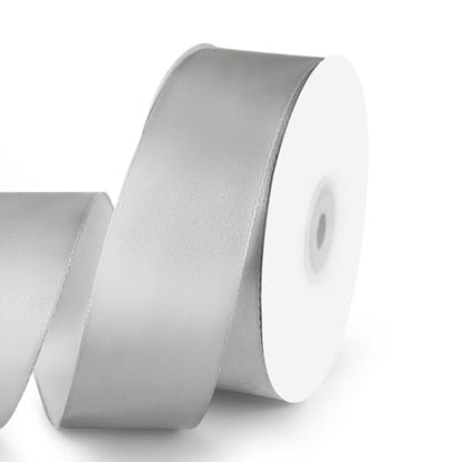 1-1/2" x 50 Yards Silvery Satin Ribbon Crafts Gift Wrapping