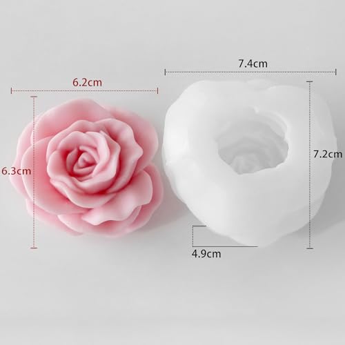 Petal Flower Rose Peony Tulip Cylinder Candle & Resin Mold