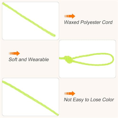 Waxed Cord 0.45mm Waxed Thread 87 Yard Wax String Leather Cord for Bracelet Making