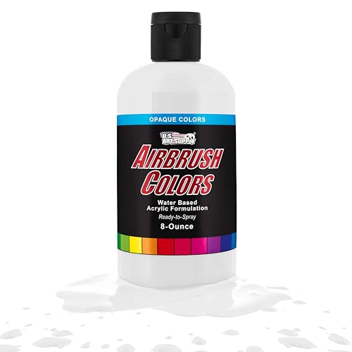 Opaque White Acrylic Airbrush Paint (8 Fl Oz)
