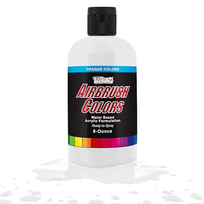 Opaque White Acrylic Airbrush Paint (8 Fl Oz)