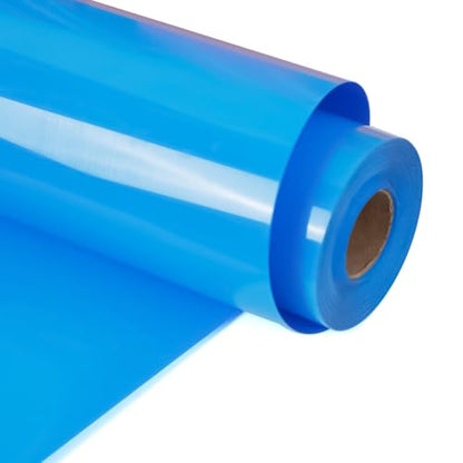 RENLITONG Lake Blue Iron on Vinyl 12Inch by 13ft Roll Heat Transfer Vinyl for T (14.4 Ounce)