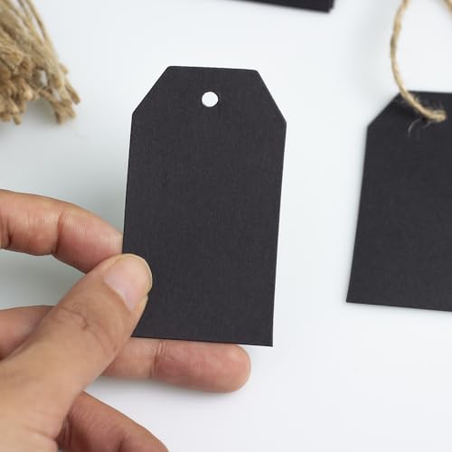 200PCS Paper Gift Tags with Free 200PCS Black Cotton Strings (200 Count)