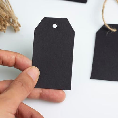 200PCS Paper Gift Tags with Free 200PCS Black Cotton Strings (200 Count)