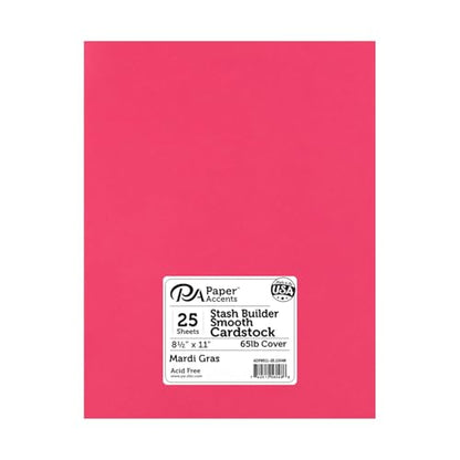 PA Paper Accents Stash Builder Cardstock 8.5" x 11" Mardi Gras