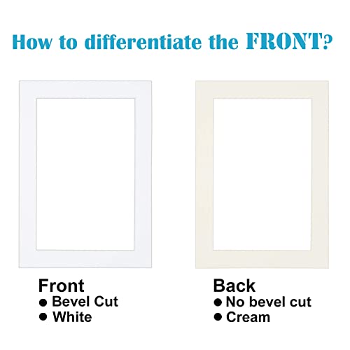 A4 for 6x8 White Picture Mats Pack of 14