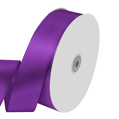 1-1/2" x 100 Yards Purple Satin Ribbon Crafts Gift Wrapping (300 Foot)