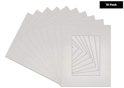 Pack of Ten Acid Free 11x14 Mats Bevel Cut for 8.5x11 Photos (10 Count)