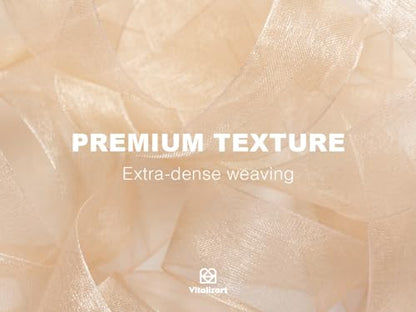 Organza Ribbon 1" x 30 Yd Sheer Gift Wrapping Rose Gold & Cream (3 Count)