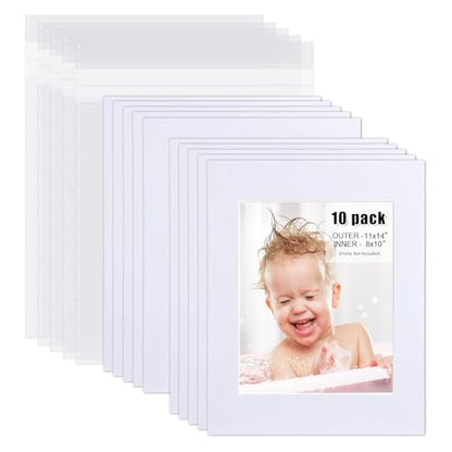 Pack of 10 White Pre