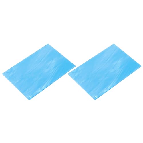 2 Pcs Stained Glass Sheet Mosaic Tile 7.9 Inch x 5.9 Inch Pale Blue Stained Glass Sheets for Crafts DIY Art Project