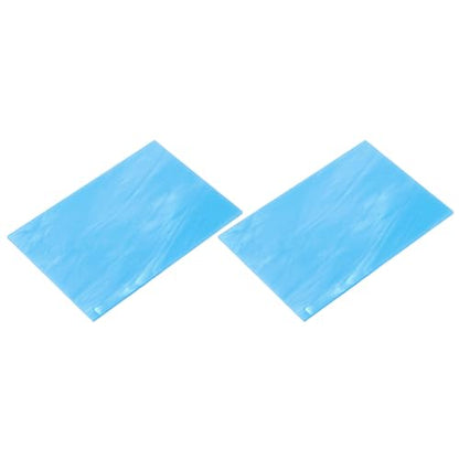 2 Pcs Stained Glass Sheet Mosaic Tile 7.9 Inch x 5.9 Inch Pale Blue Stained Glass Sheets for Crafts DIY Art Project