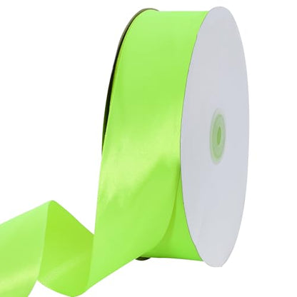 100 Yard Lime Green Satin Ribbon 1