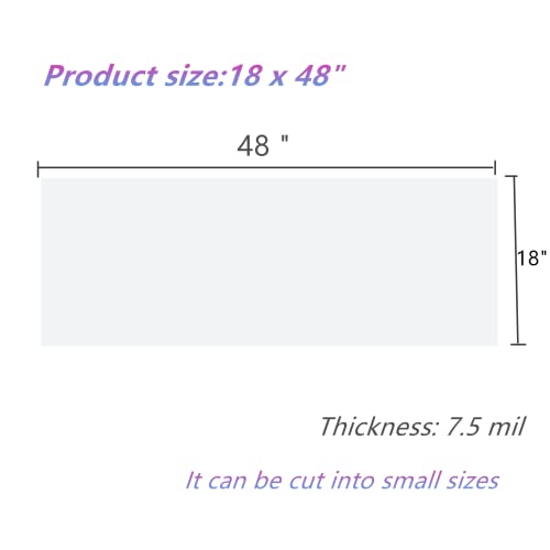 18"x48" 5 Pieces Clear Blank Stencil Acetate Mylar for Craft