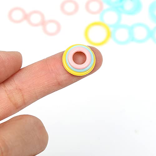 240PCS Round Knitting Stitch Rings Plastic Crochet Stitch Markers with 10 Grid Storage Box Sewing Accessories