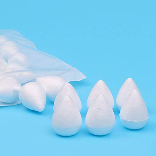 80 Pieces Fondant Flower Forming Holders Oval Foam Flower Modeling Support Sugar Fondant Flowers Making Accessories for DIY Sugarcraft Baking Art (80 Count)