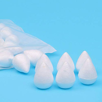 80 Pieces Fondant Flower Forming Holders Oval Foam Flower Modeling Support Sugar Fondant Flowers Making Accessories for DIY Sugarcraft Baking Art (80 Count)