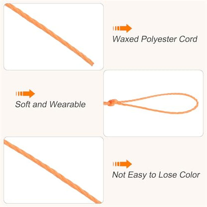 Waxed Cord 0.45mm Waxed Thread 87 Yard Wax String Leather Cord for Bracelet Making