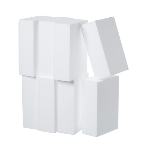 8 Pack Crafare Craft Foam Blocks 6x4x2in Polystyrene Brick Arts & Projects (8 Count)