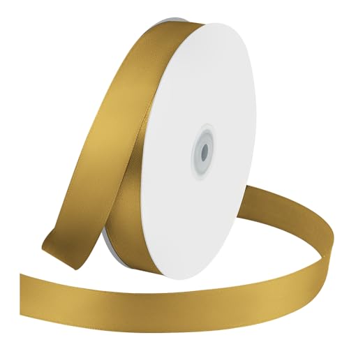 1" x 100 Yards Golden Satin Ribbon Crafts Gift Wrapping