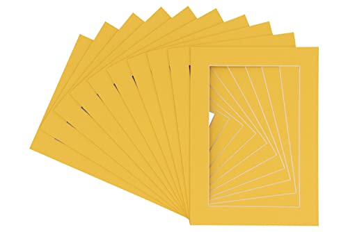 Pack of Ten 8.5x11 Mats Bevel Cut for 7x9 Photos (10 Count)
