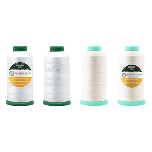 Size 69 210D T70 White Off White Bonded Nylon Thread 6000YDs (18000 Foot)