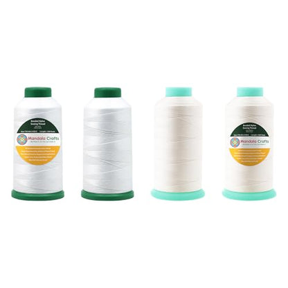 Size 69 210D T70 White Off White Bonded Nylon Thread 6000YDs (18000 Foot)
