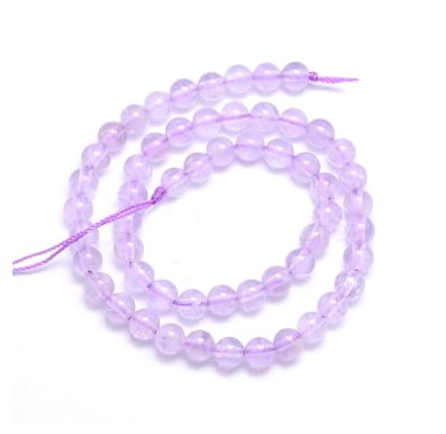 35pcs Adabele Natural Purple Lavender Jade Gemstone 10mm Round Beads (37 Count)