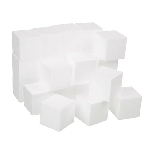 3x3x3in 24 Pack Craft Foam Square Polystyrene Square Cubes for Arts