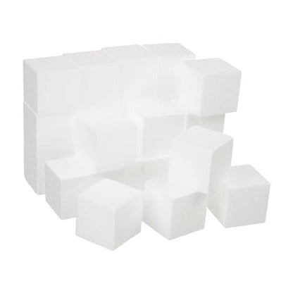 3x3x3in 24 Pack Craft Foam Square Polystyrene Square Cubes for Arts