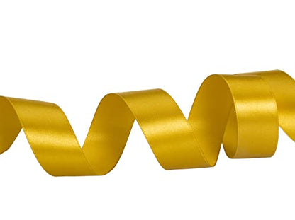 1 Inch Gold Solid Satin Ribbon for Gift Wrapping