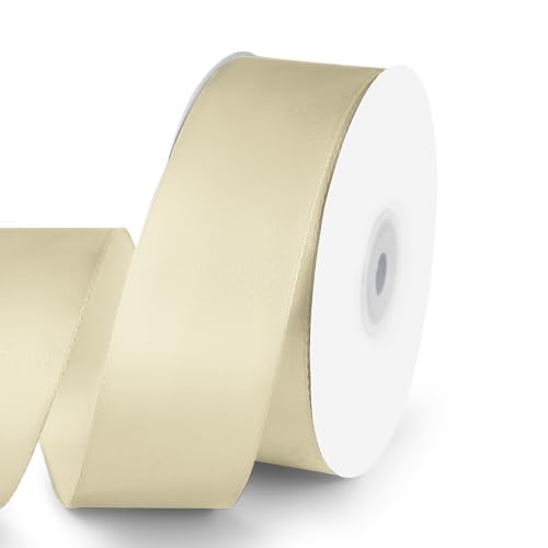 1-1/2" x 50 Yards Ivory Satin Ribbon Crafts Gift Wrapping
