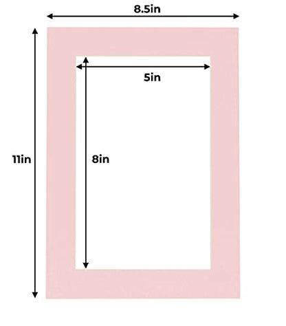 5.5x8.5 Mat for 8.5x11 Frame (100 Count)
