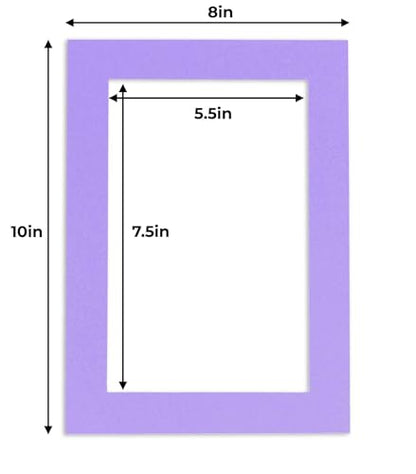 6x8 Mat for 8x10 Frame (25 Count)