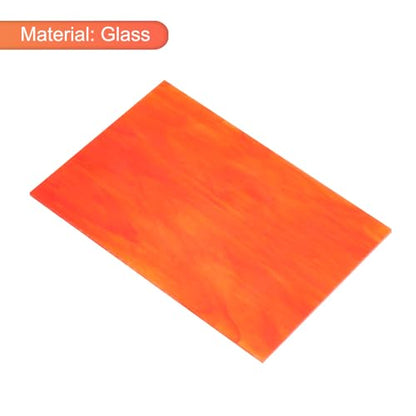 2 Pcs Stained Glass Sheet Mosaic Tile 7.9 Inch x 5.9 Inch Watermelon Red Stained Glass Sheets for Crafts DIY Art Project